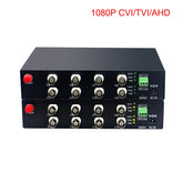 8 port 2MP Video over fiber Extender Uncompressed Lossless, HD video fiber converters RS485 PTZ FC Singlemode up 20Km, support 1080p 960p HD TVI CVI AHD and analog Cameras ,A set